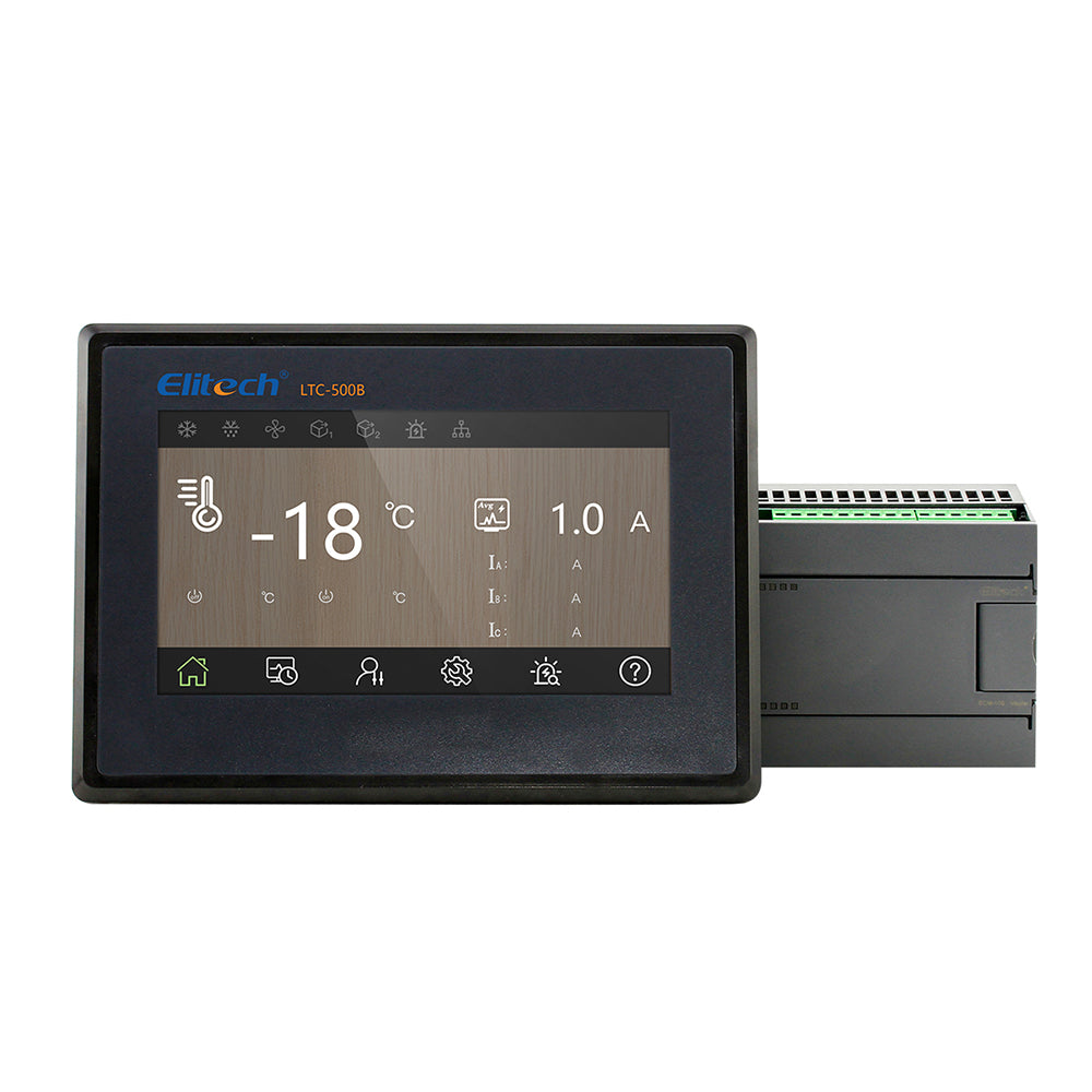 Elitech LTC-500B Split Temperature Controller Digital Large Touch Screen Thermostat Cold Storage Relay Cooling Defrost Fan 100-250V