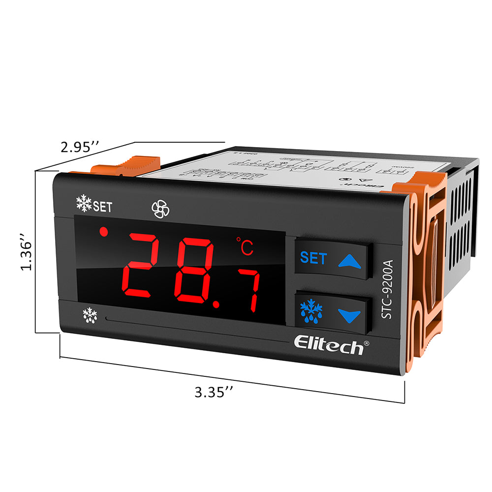 Elitech STC-9200A Digital Temperature Controller Centigrade Thermostat 3-Stage 110V