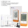 Elitech GSP-6G Traceable Temperature and Humidity Data Logger with Detachable Buffered Temperature Probe Glycol Bottle Coming with the Certificates Conform to ISO 17025