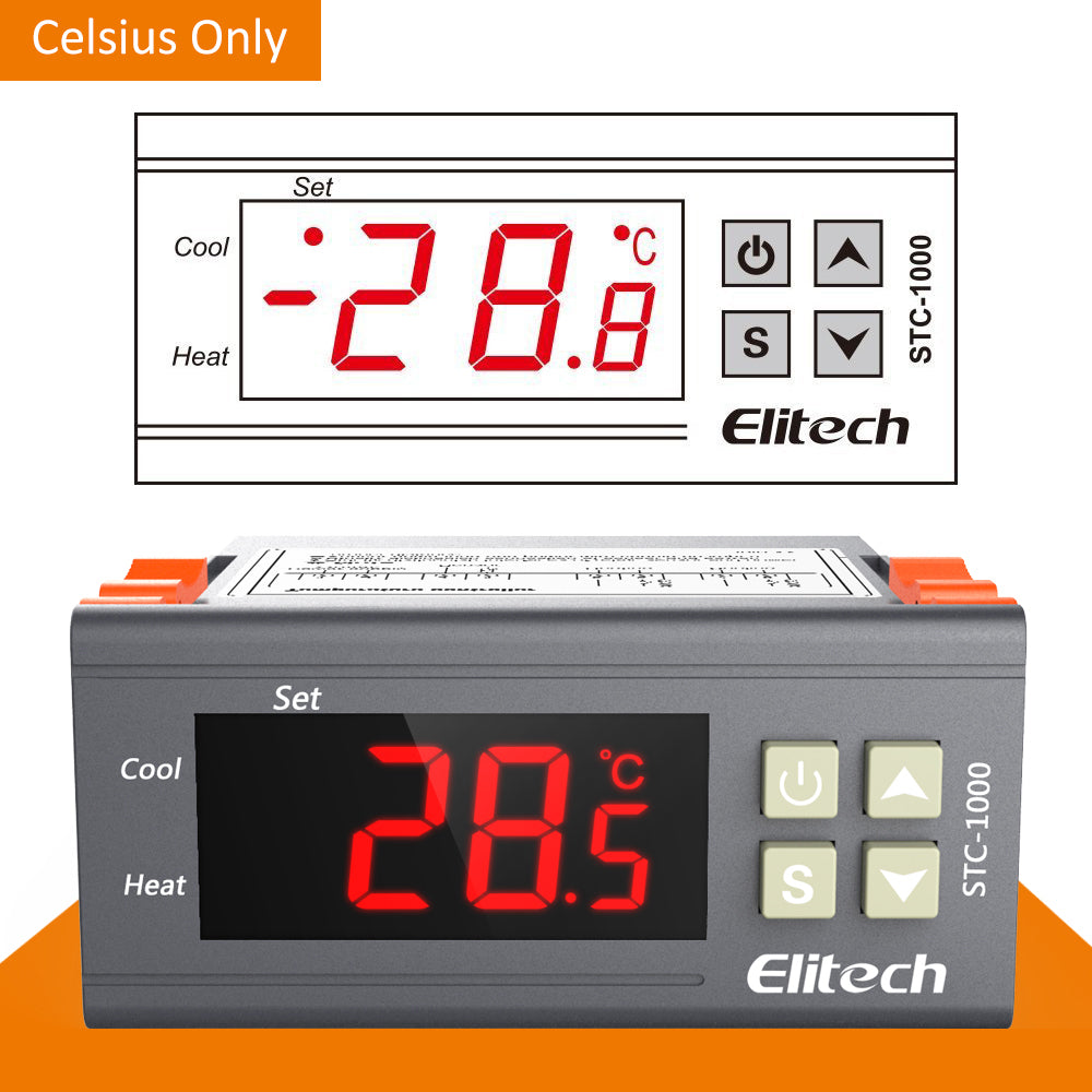 Elitech STC-1000 110V Thermostat Temperature Controller Incubator Aquarium Cold Chain