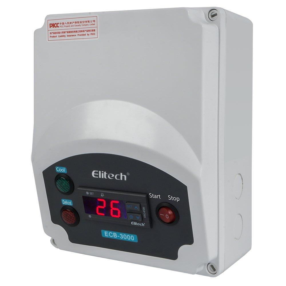 Elitech ECB-3000 Electric Control Box Cold Room Electric Control Panel Electronic Relay Cold Storage Temperature Control Cooling Defrost Fan Light