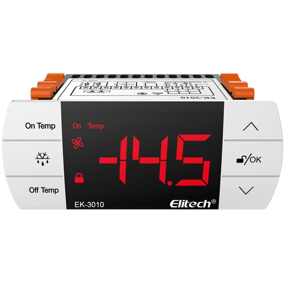Elitech EK-3010 Digital Temperature Controller Temp Control Panel Thermostat with Temperature Probe 110V