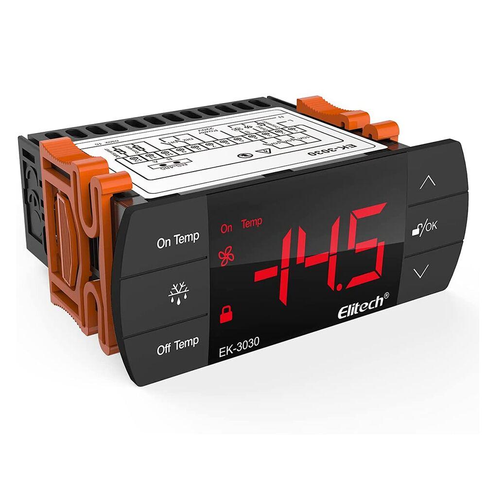 Elitech EK-3030 Digital Temperature Controller 110V Centigrade Thermostat 3-Stage Cooling Defrosting Fan