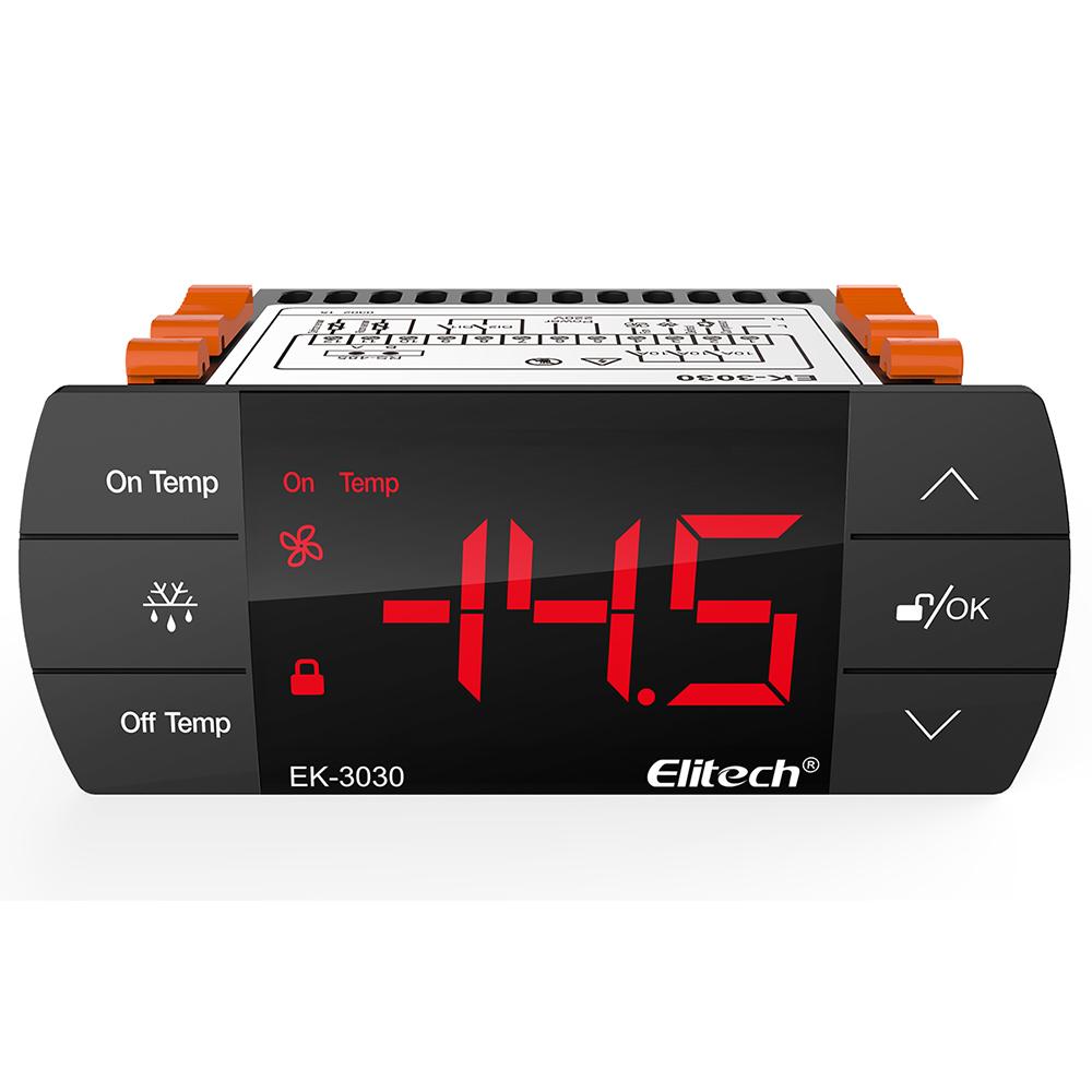 Elitech EK-3030 Digital Temperature Controller 110V Centigrade Thermostat 3-Stage Cooling Defrosting Fan
