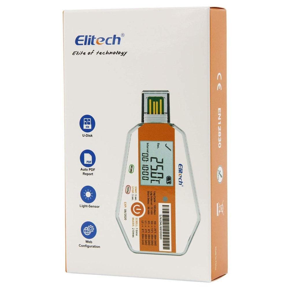 Elitech LogEt 1Bio Temperature Data Logger Single Use PDF Report USB Port 16000 Points - Elitechustore