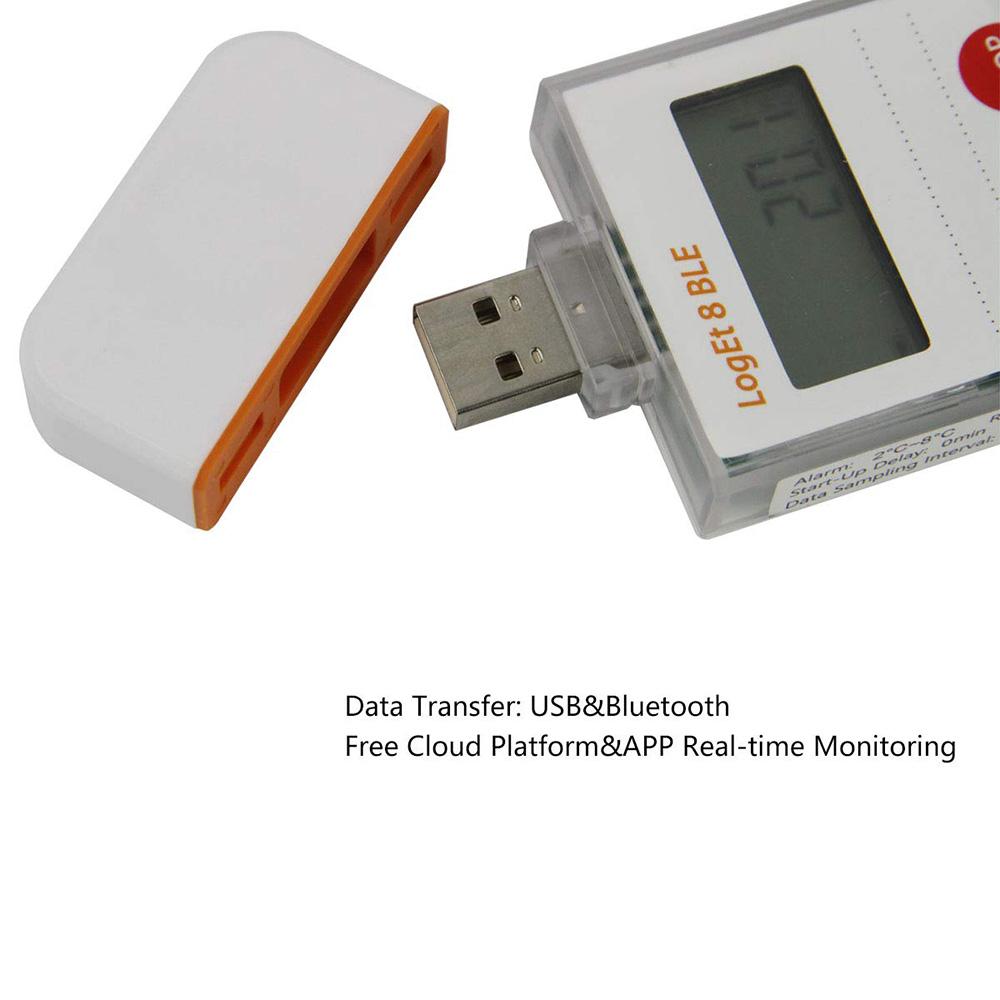 Elitech LogEt 8 BLE Bluetooth Recorder Multi Use PDF Data Logger with USB Port for Life Science 16000 Recording Points (Max) - Elitechustore