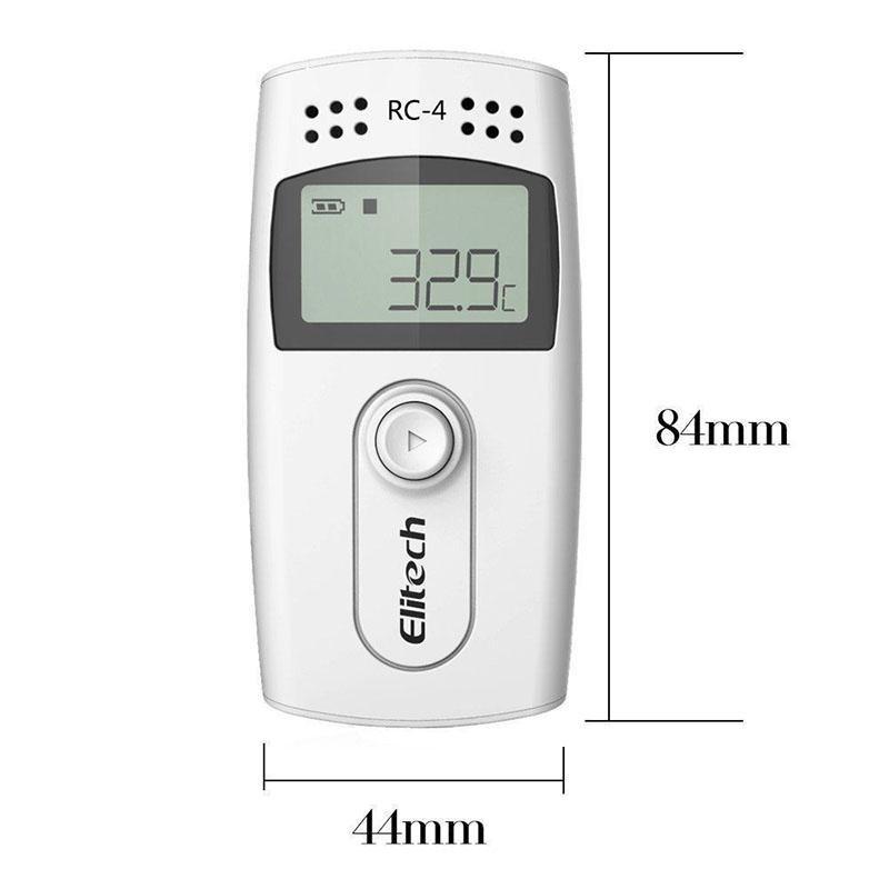 Elitech RC-4 Temperature Data Logger Recorder with External Temperature Sensor Audio Alarm - Elitechustore