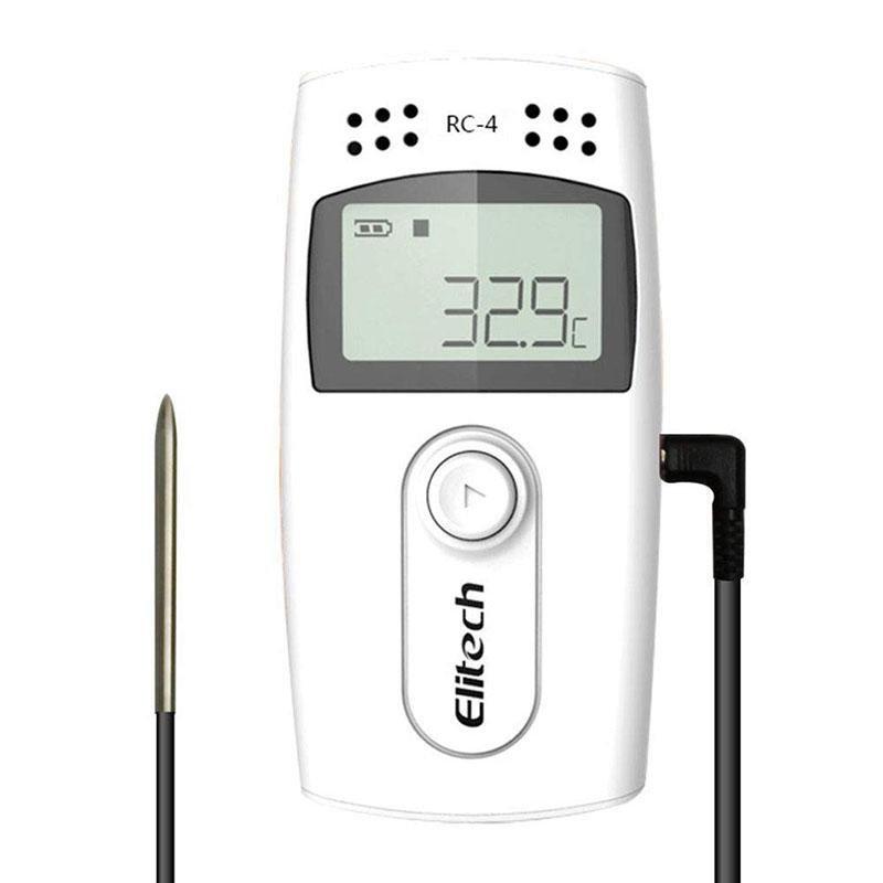 Elitech RC-4 Temperature Data Logger Recorder with External Temperature Sensor Audio Alarm - Elitechustore