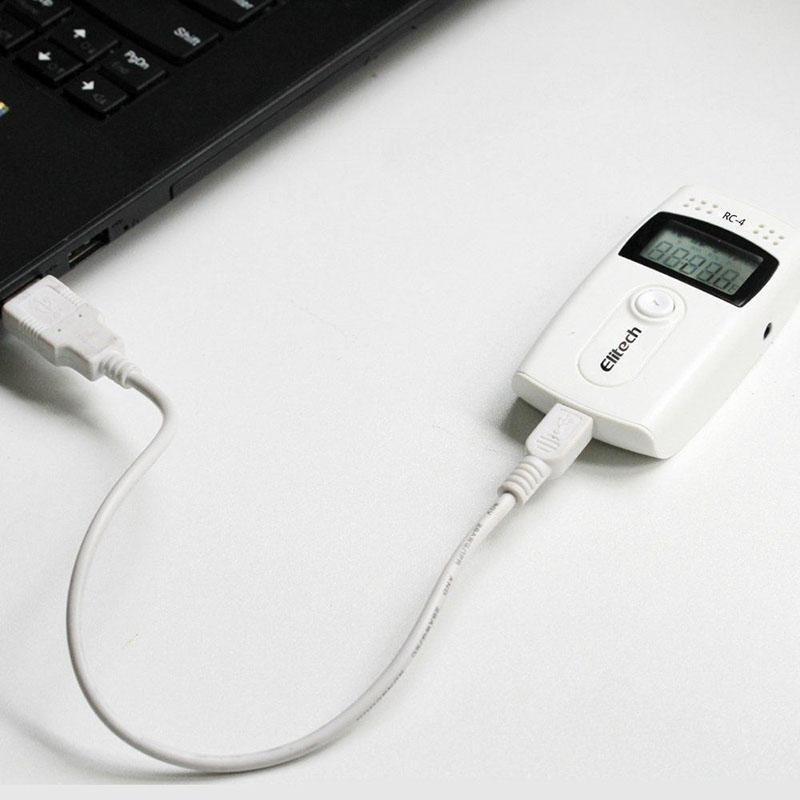 Elitech RC-4 Temperature Data Logger Recorder with External Temperature Sensor Audio Alarm - Elitechustore