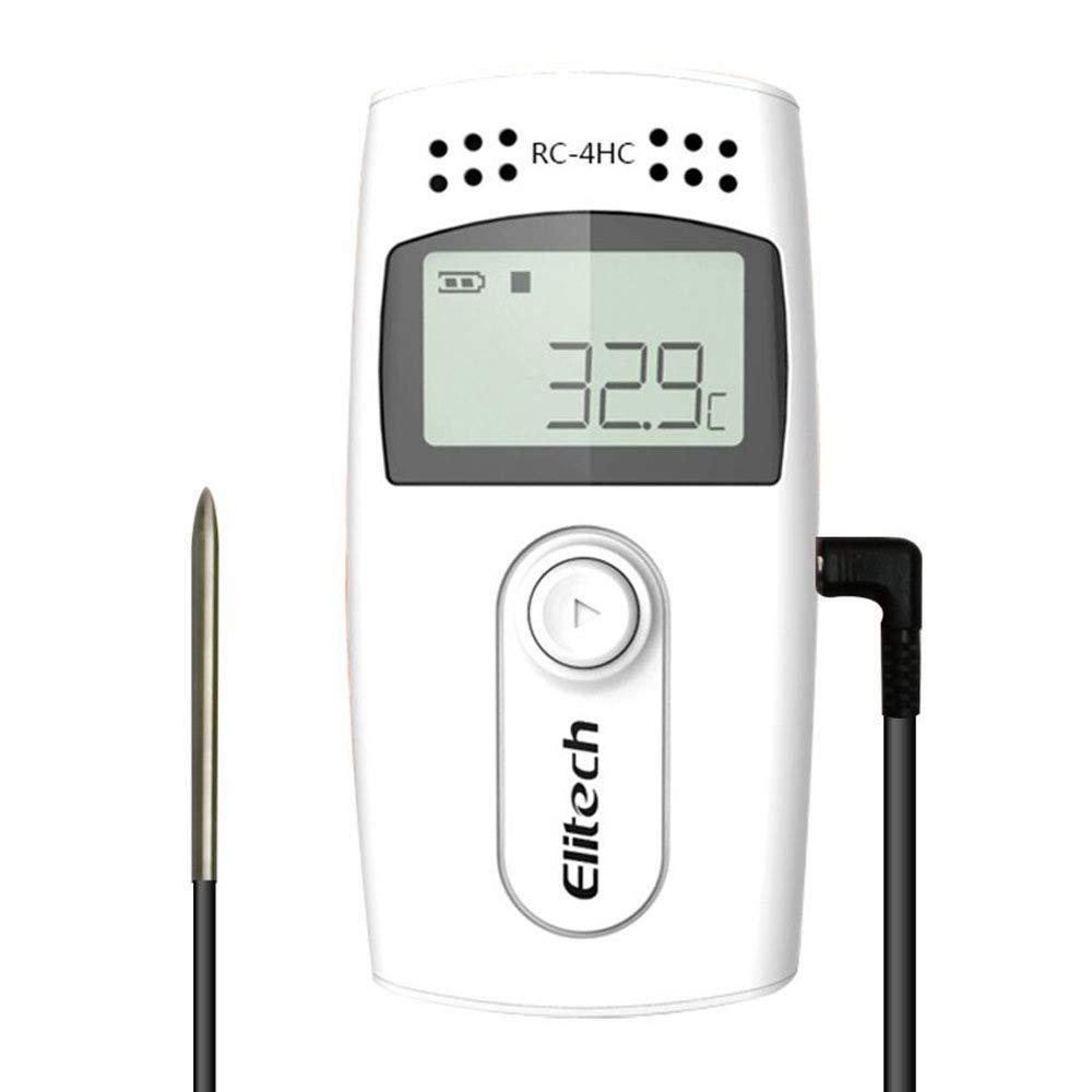 Elitech RC-4HC Digital Temperature and Humidity Data Logger Temp Recorder with External Sensors - Elitechustore