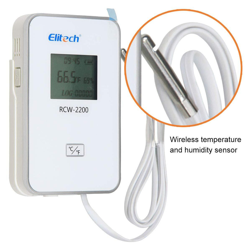 Elitech RCW-2200 Wireless Data Logger of Temperature and Humidity Monitor System (Work with RCW-2000WIFI) with Cloud and Mobile App - Elitechustore