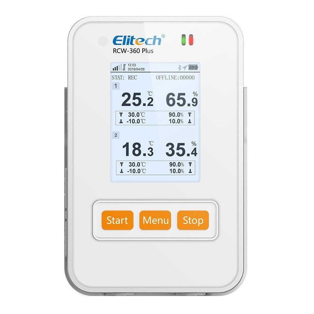 Elitech RCW-360 Plus WiFi Temperature and Humidity Data Logger Temperature Recorder Data Logger APP Cloud Data Storage