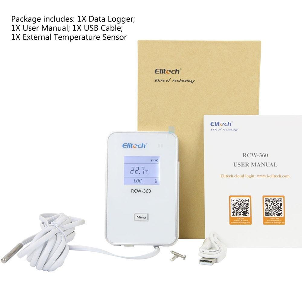 Elitech RCW-360 WIFI Network Intelligent Remote Temperature and Humidity Data Logger Real Time Platform or Cell Phone Monitoring - Elitechustore