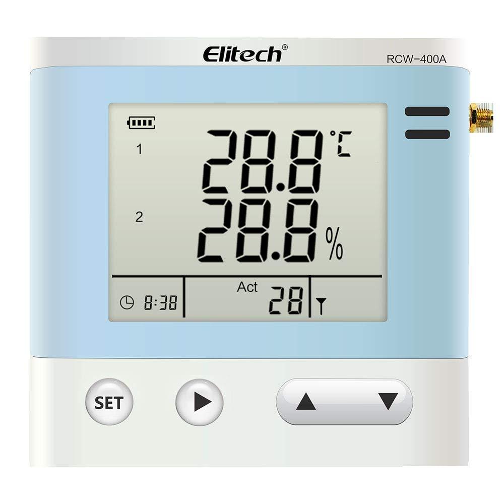Elitech RCW-400A Wireless Temperature and Humidity Data Logger Remote Monitor Cloud Data Storage with 4 Sensors - Elitechustore
