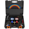 Elitech SVP-7 Vacuum Pump 7 CFM 2 Stage Intelligent HVAC DMG-3 AC Manifold Gauge Set 2 Way Hoses Coupler Adapters - Elitech Technology, Inc.