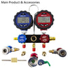 Elitech SVP-7 Vacuum Pump 7 CFM 2 Stage Intelligent HVAC DMG-3 AC Manifold Gauge Set 2 Way Hoses Coupler Adapters - Elitech Technology, Inc.