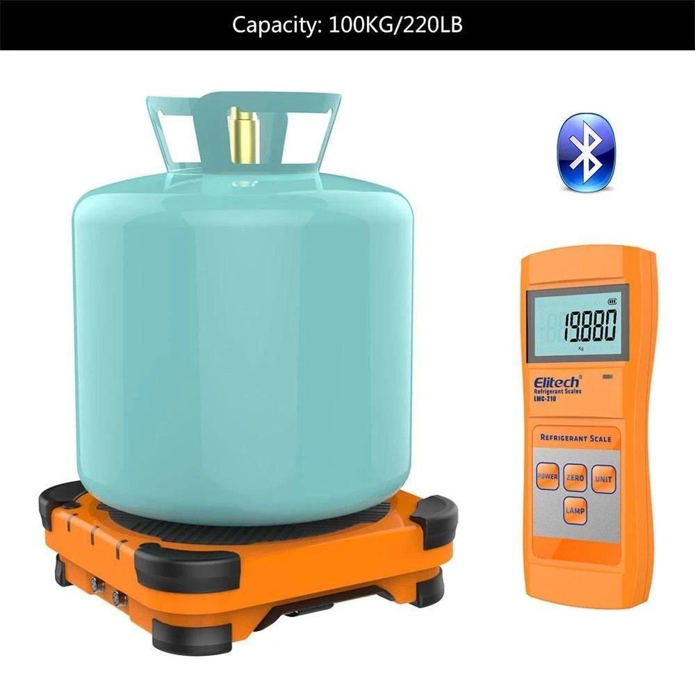 Elitech SVP-7 Vacuum Pump 7 CFM 2 Stage Intelligent HVAC LMC-210 Wireless Refrigerant Charging Weight Recovery Scale 220lbs/100kgs - Elitech Technology, Inc.