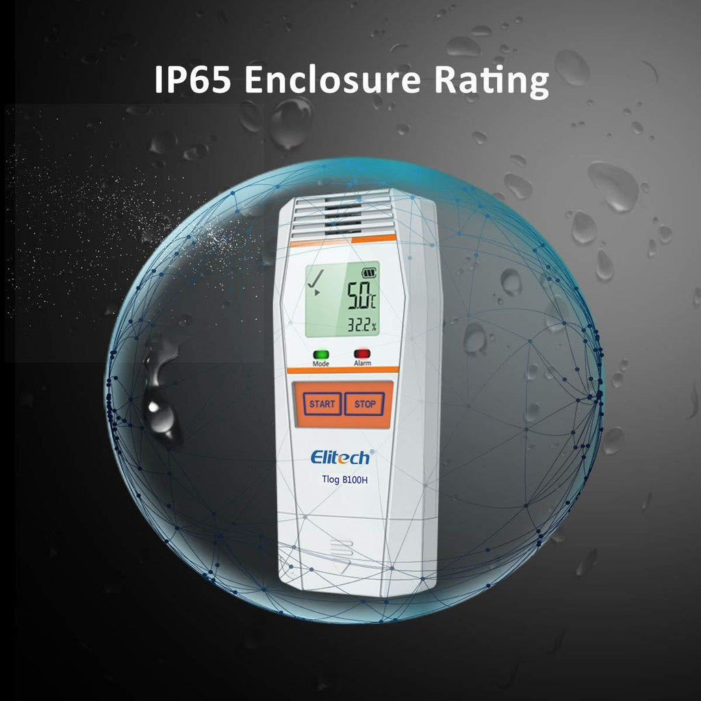Elitech Tlog B100H Temperature and Humidity Data Logger Wireless Reusable Temperature Recorder PDF Report 32000 Points - Elitech Technology, Inc.