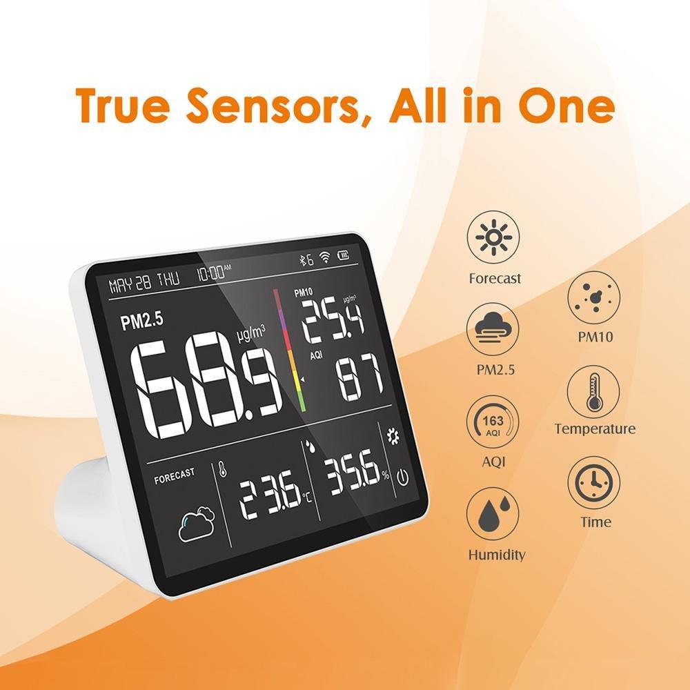 Products Temtop Air Station P100 Air Quality Monitor PM2.5 AQI Tester Wireless Forecast Station Colored LCD Display