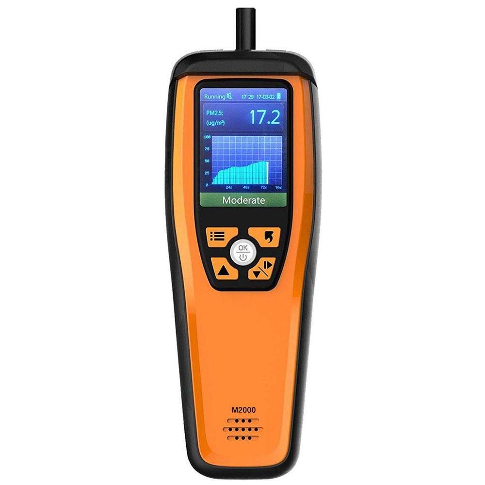 Temtop M2000 Air Quality Monitor for PM2.5 PM10 Particles CO2 HCHO Temperature Humidity settable Audio Alarm Recording Curve Easy Calibration - Elitechustore