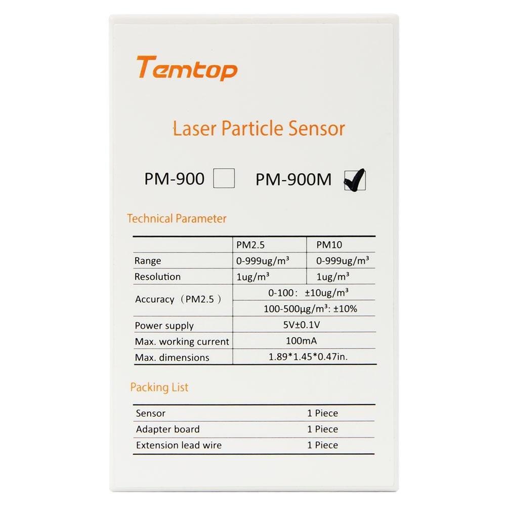 Temtop PM-900M Laser Particle Sensor for PM1.0/PM2.5/PM10 - Elitechustore
